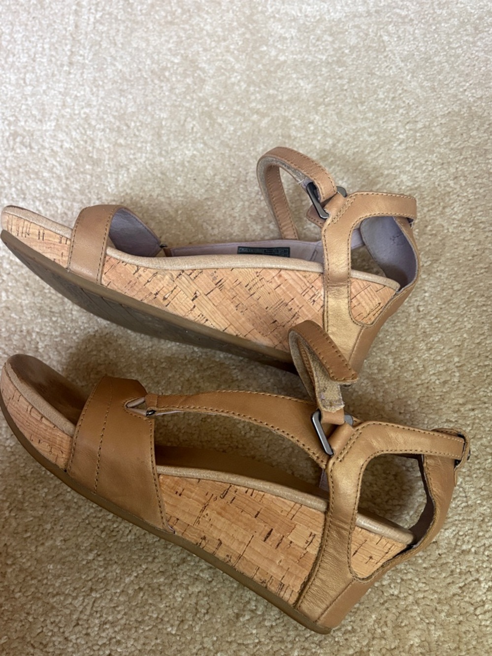 Women’s Tan Cork Wedge Sandals